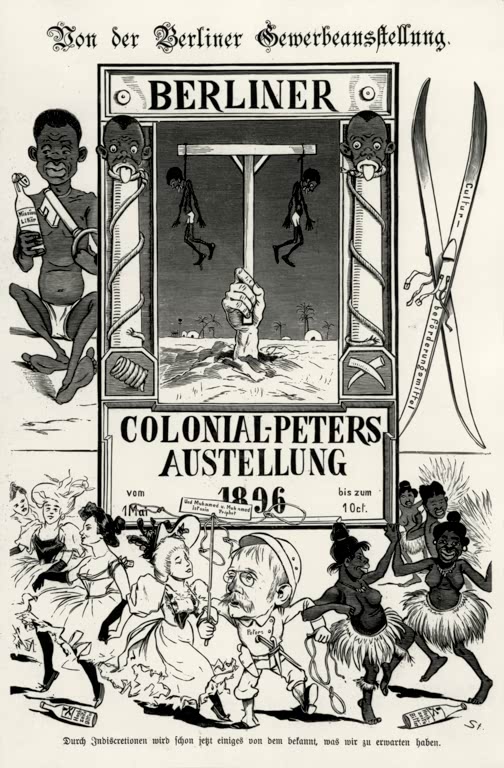 Caricature / Exposition coloniale 1896 / Bois