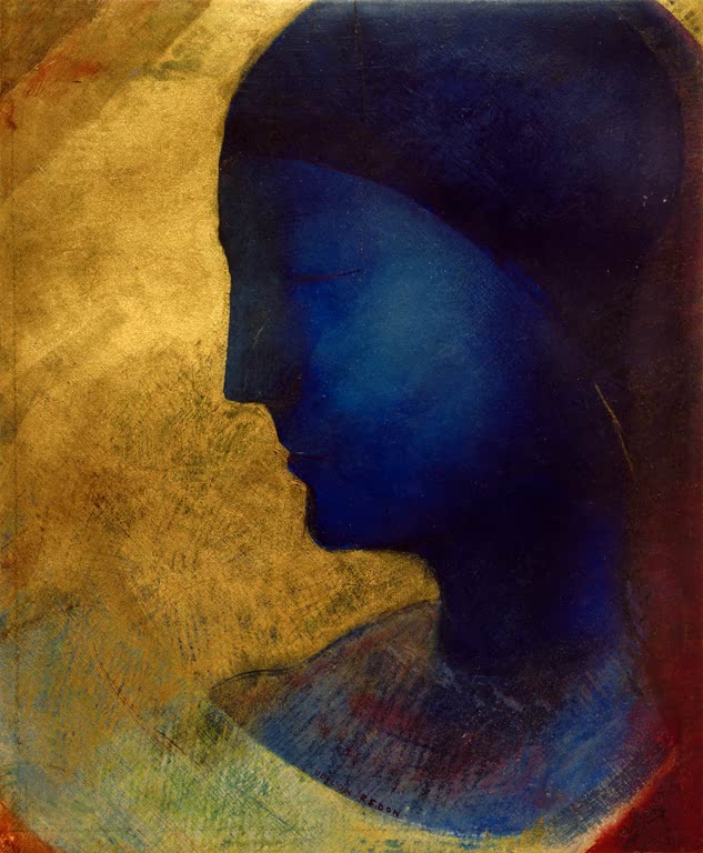 Redon, Odilon / La Cellule d'or, dit aussi : Le Profil Bleu.