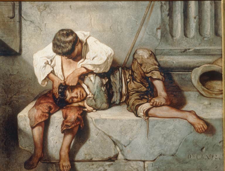 A. G. Decamps / Jeunes mendiants