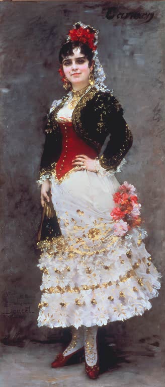 H. Doucet / Mlle Galli-Marie en Carmen, 1884.