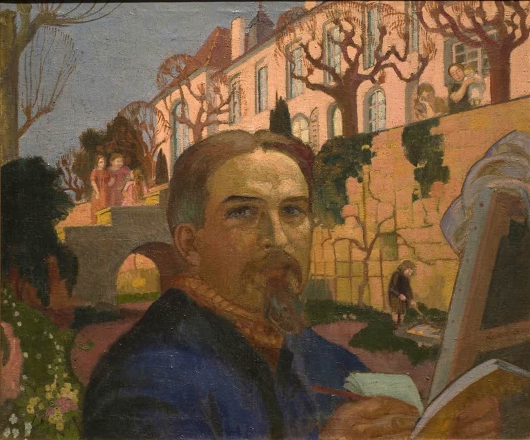 Autoportrait devant le prieuré, 1916