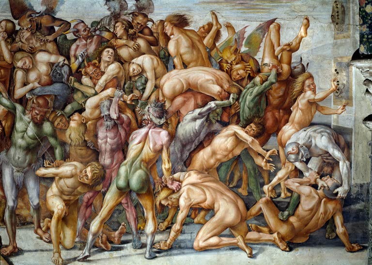 L. Signorelli / Les damnés / Détail